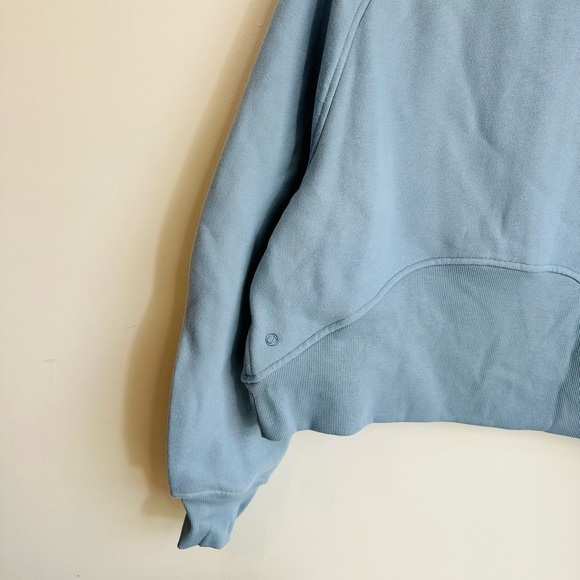 NEW CRZ Yoga Fleece Lined Half Zip Soft Pullover Sweatshirt Powder Blue Size XS - Picture 9 of 14